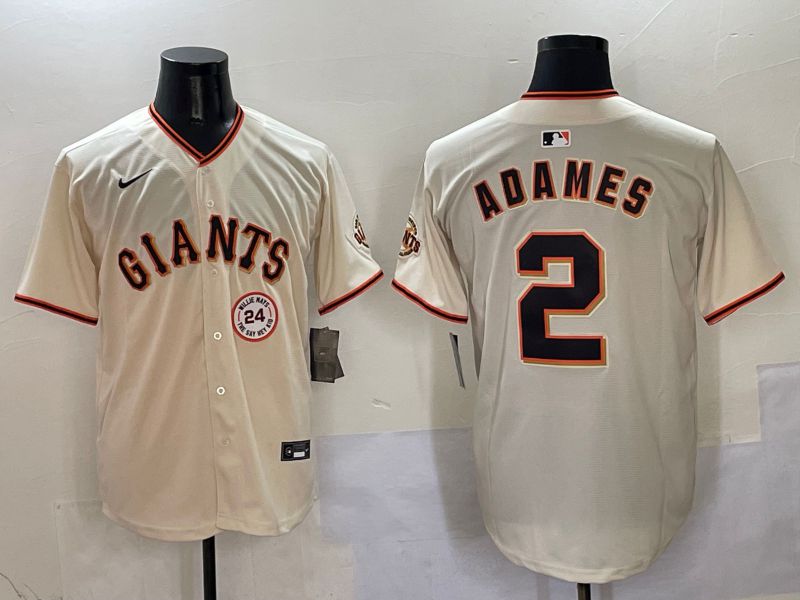 Men San Francisco Giants #2 Asames Cream Game 2025 Nike MLB Jersey style 7